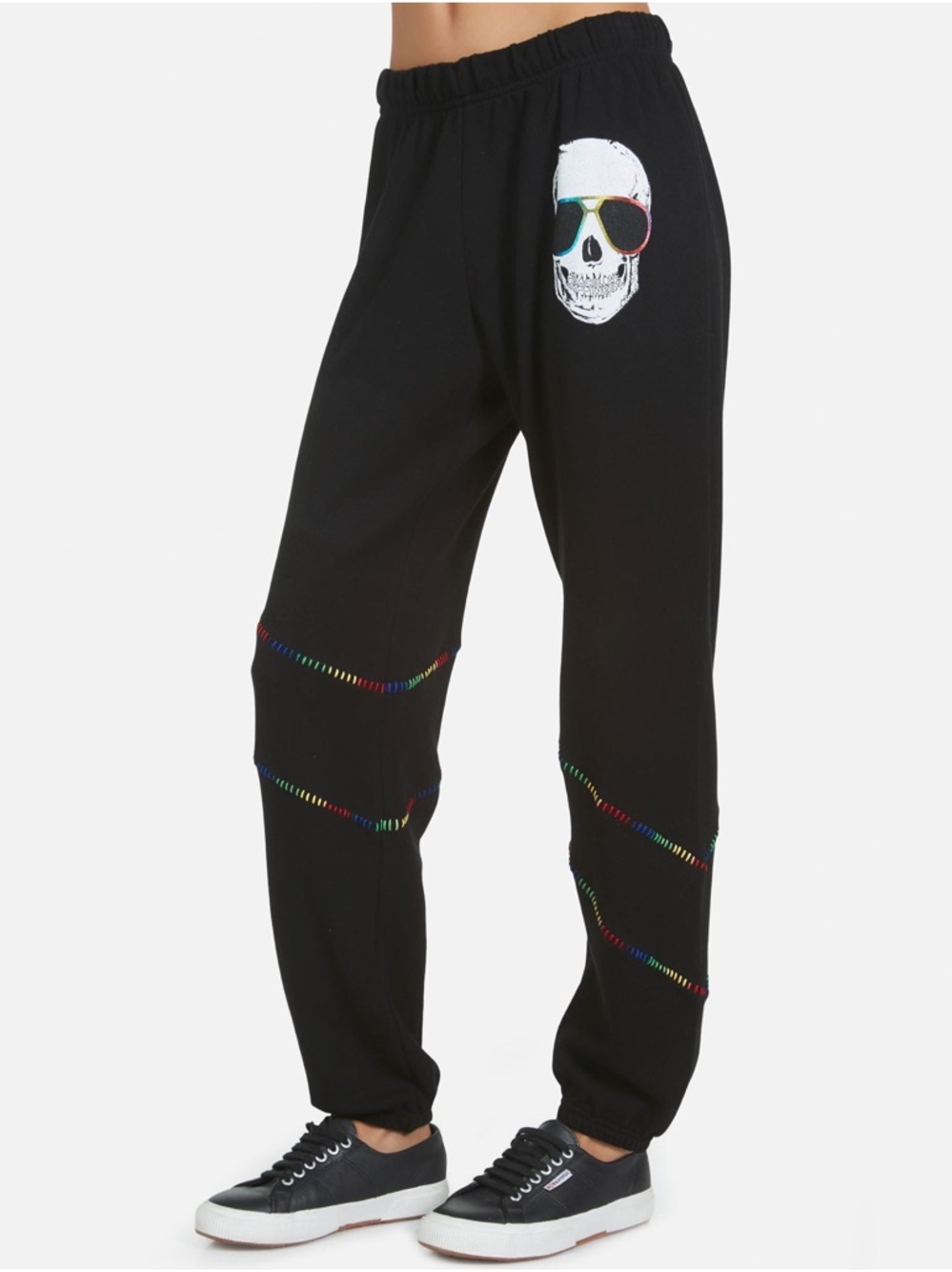 Lauren Moshi Abra Cool Skull Sweatpants Joggers
